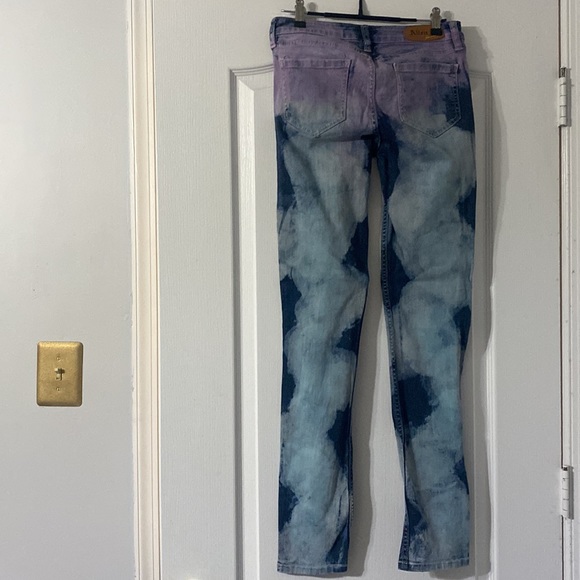 CUTE Allen B. by Allen Schwartz Women’s Colorful Acid Wash Skinny Jeans, Sz. 4 - Picture 2 of 5